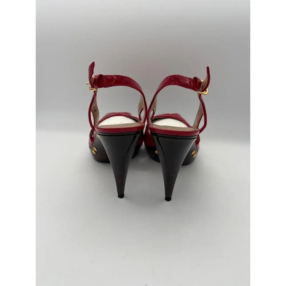 Women’s Stuart Weitzman Size 8.5 Bright Red Strappy Pumps